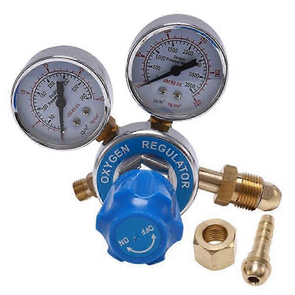Oxygen Gas Bottle Regulators | O2 Reducing Pressure Inhaler Double | Brass Pressure Regulator