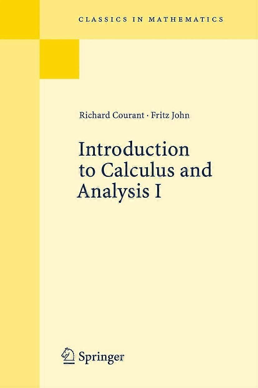 Introduction to calculus and analysis i