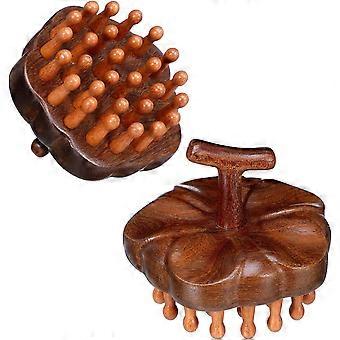 Wooden Scalp Massager Comb for Promote Hair Growth, Natural Wooden Hair Brush