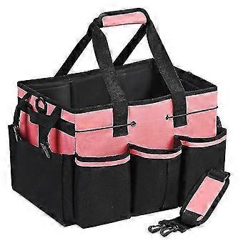 Wearable Cleaning Storage Bag, Cleaning Tool Organizer with Adjustable Strap, Waterproof Bag with 4