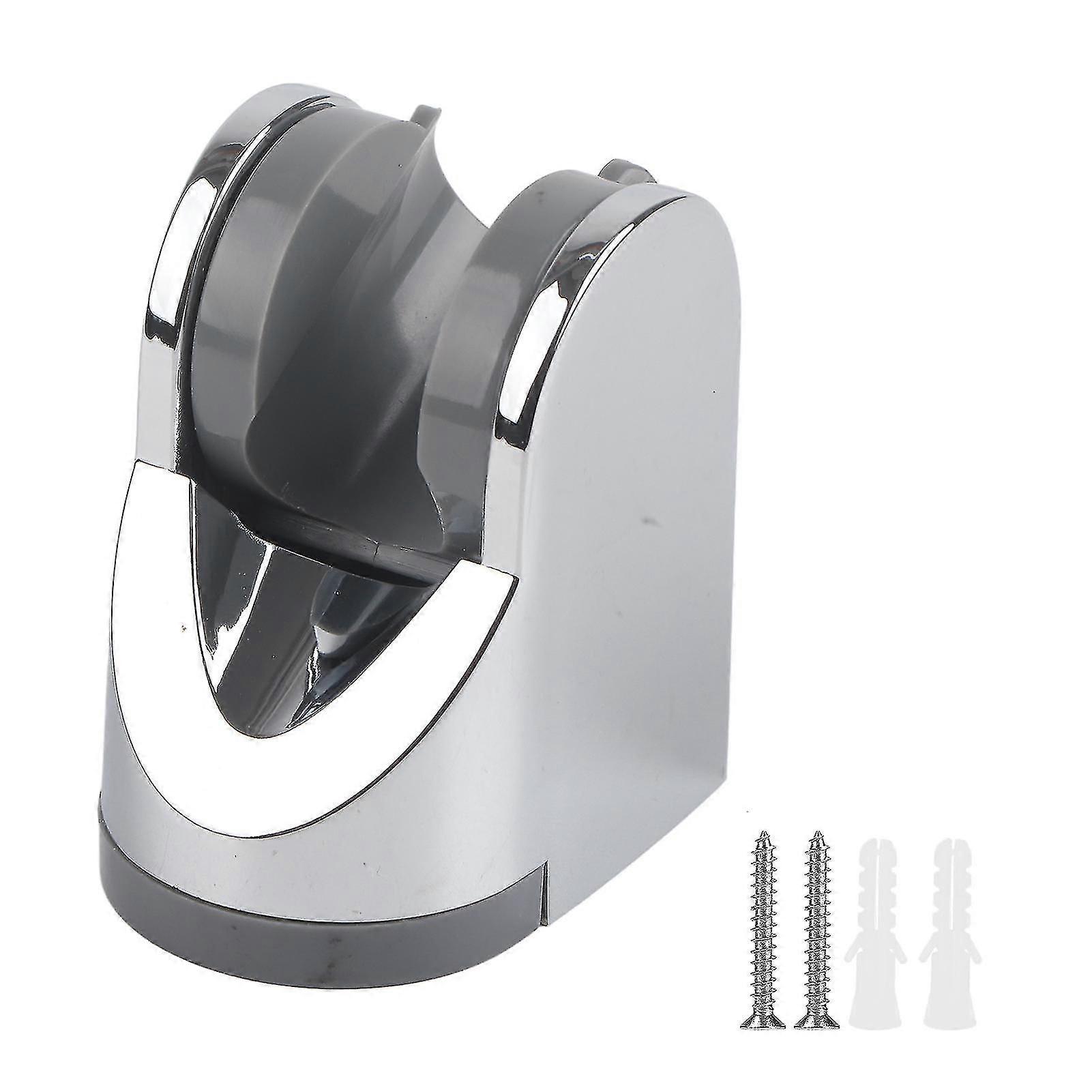 Wall-Mounted Rotatable Handheld Shower Head Holder, Chrome ABS Bracket for Bathroom