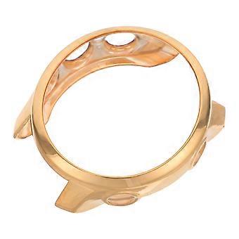Electroplated Watch Shell Watch Case Protective Watch Cover Frame Compatible for Garmin Forerunner 245 Music Smartwatch (Golden)