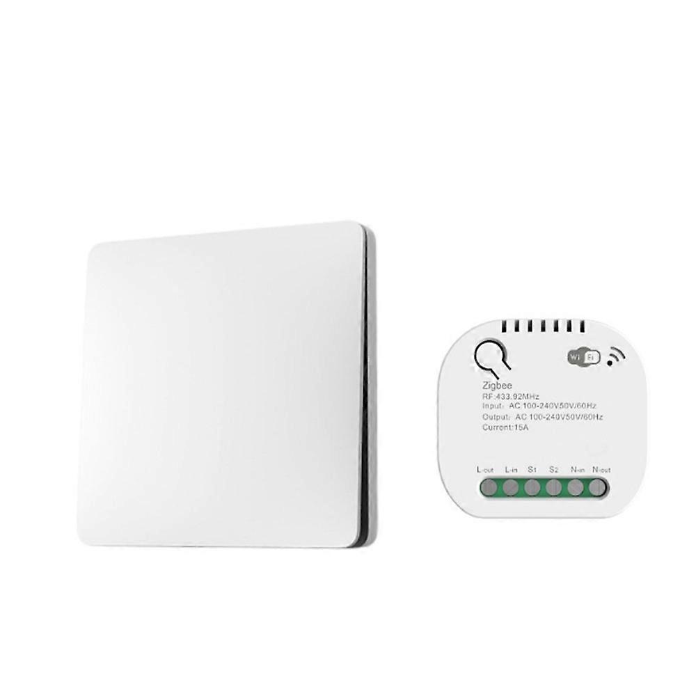 ZigBee Smart Wireless Self-Powered Switch,Kinetic Energy for Alexa Google Home Retrofitting Easy Installation