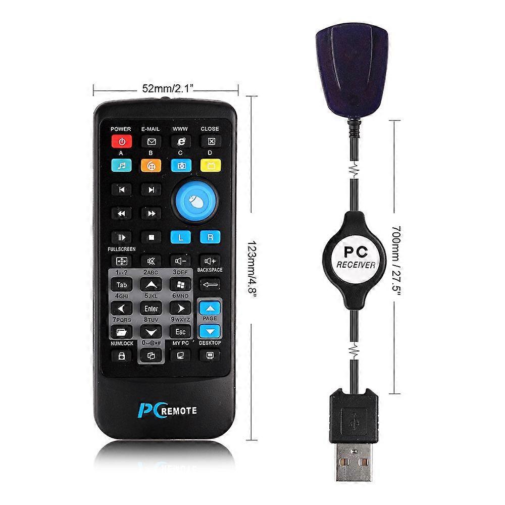 Wireless PC Mouse Remote Control Controller USB Receiver IR Remote Control for Loptop PC Computer Center Windows 7 8 10