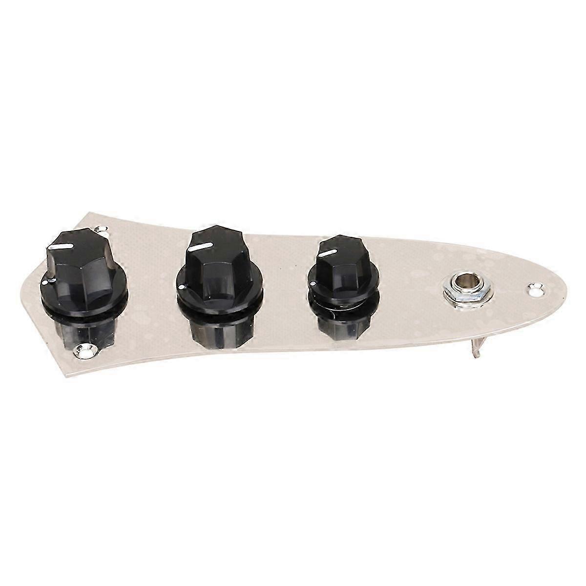 Bass Guitar Control Plate Wired Harness Switch Knobs for 4-String Bass Replacement Parts