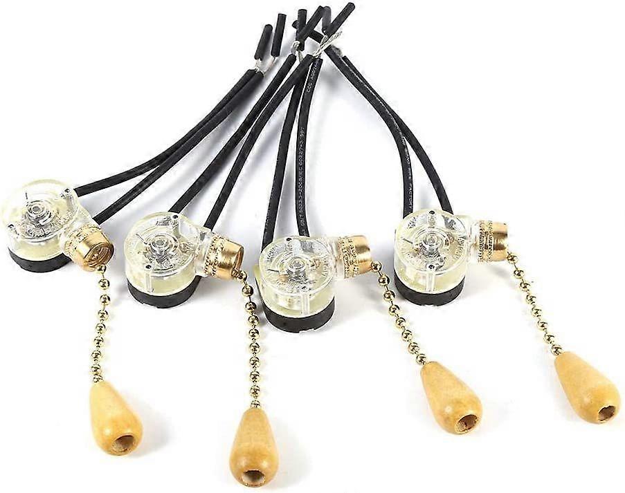 4 Pack Pull Switch Desk Bathroom Light Fan Switch Home Decor Pull Switch