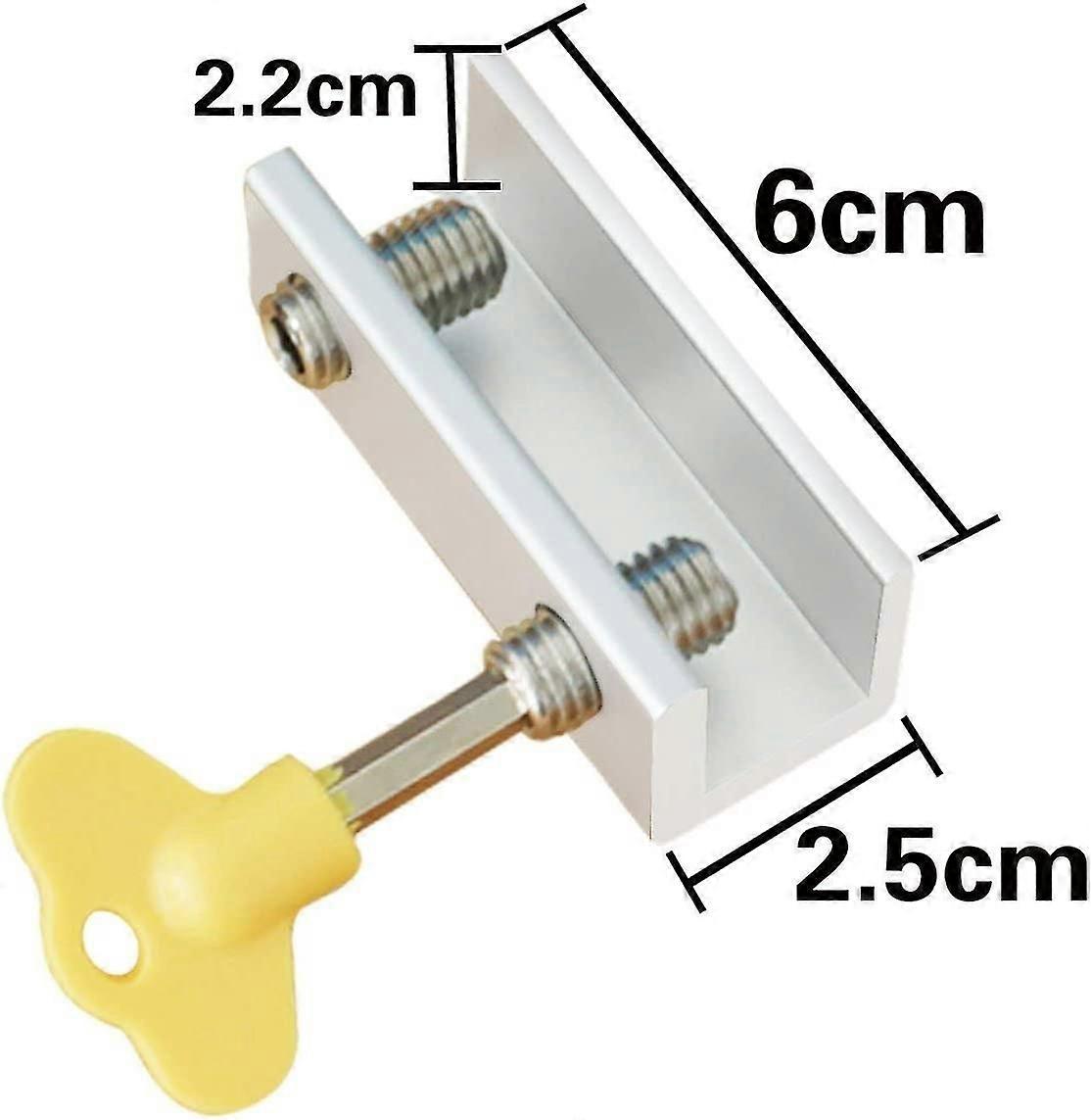Window Locks, 4 Pack Aluminum Sliding Window Locks, Adjustable Frame Security Lock For