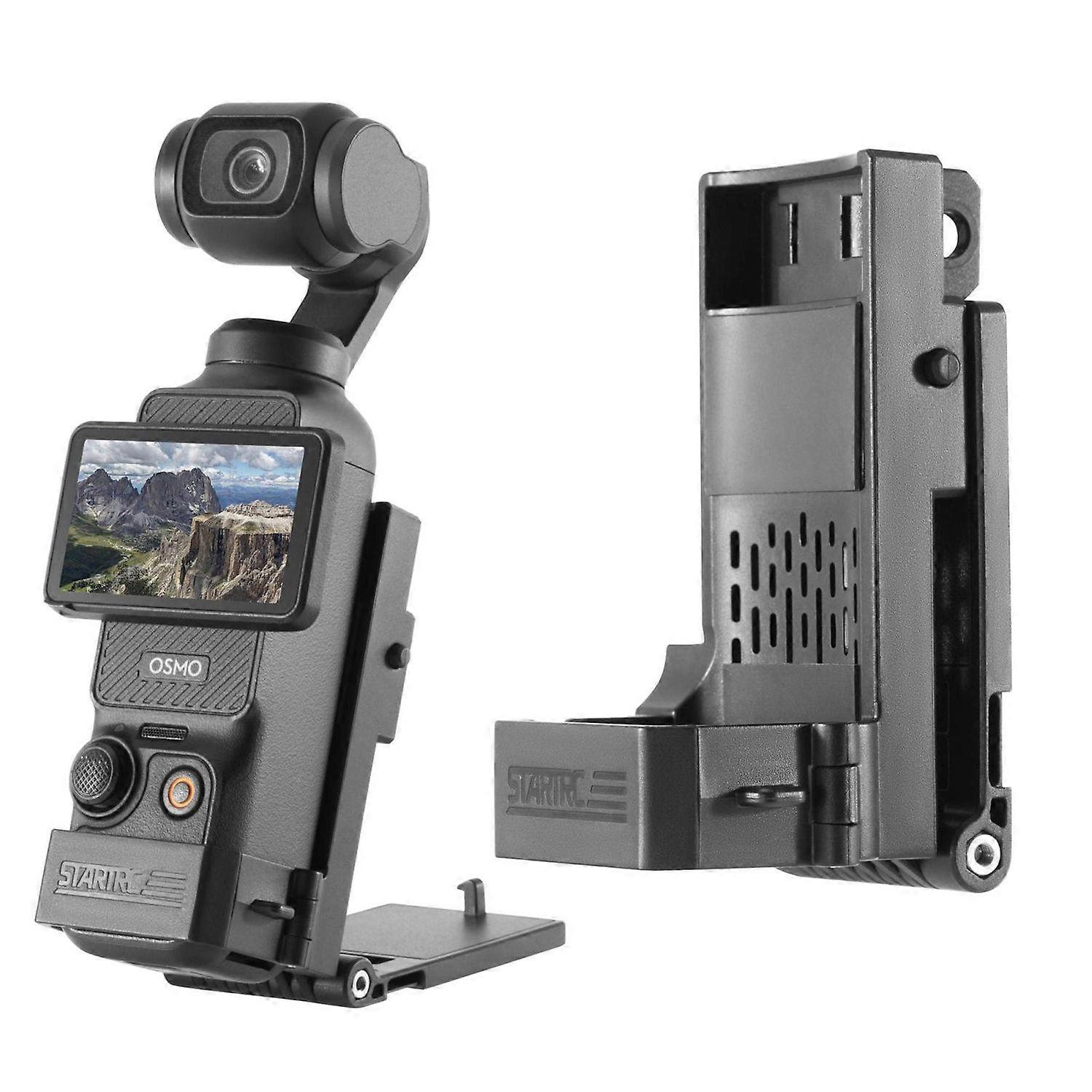 For DJI Osmo Pocket 3 Folding Magnetic Mount Base Fixed Bracket Black