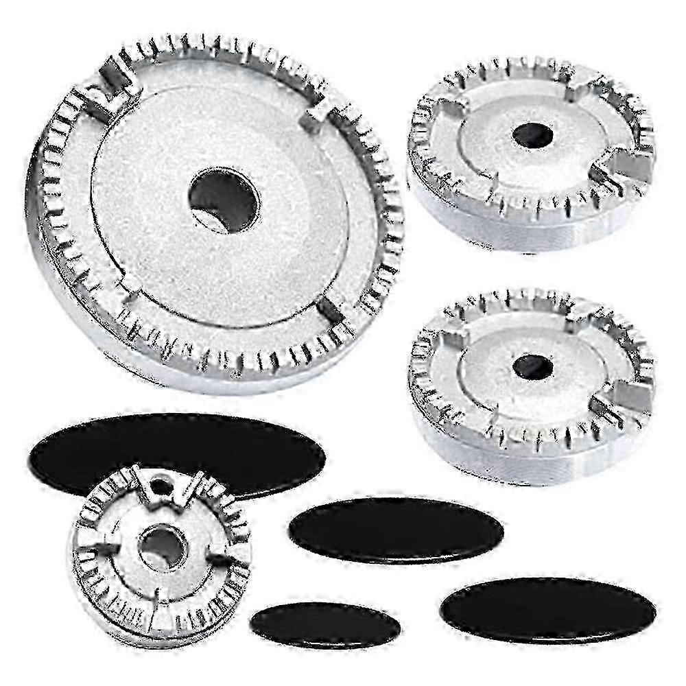 Gas Oven Burner Cap Crown Kit Compatible with Select Models, Small Medium Large Sizes