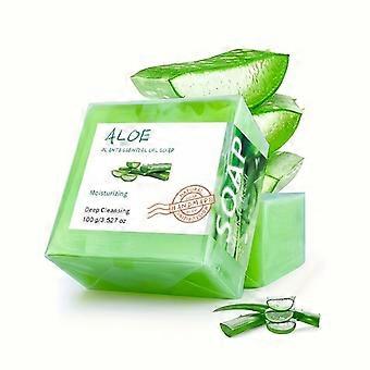 Aloe Plant Essential Oil Soap, Moisturizing Deep Cleansing Hand & Body Soap, Handmade 100 g Bar for Men and Women