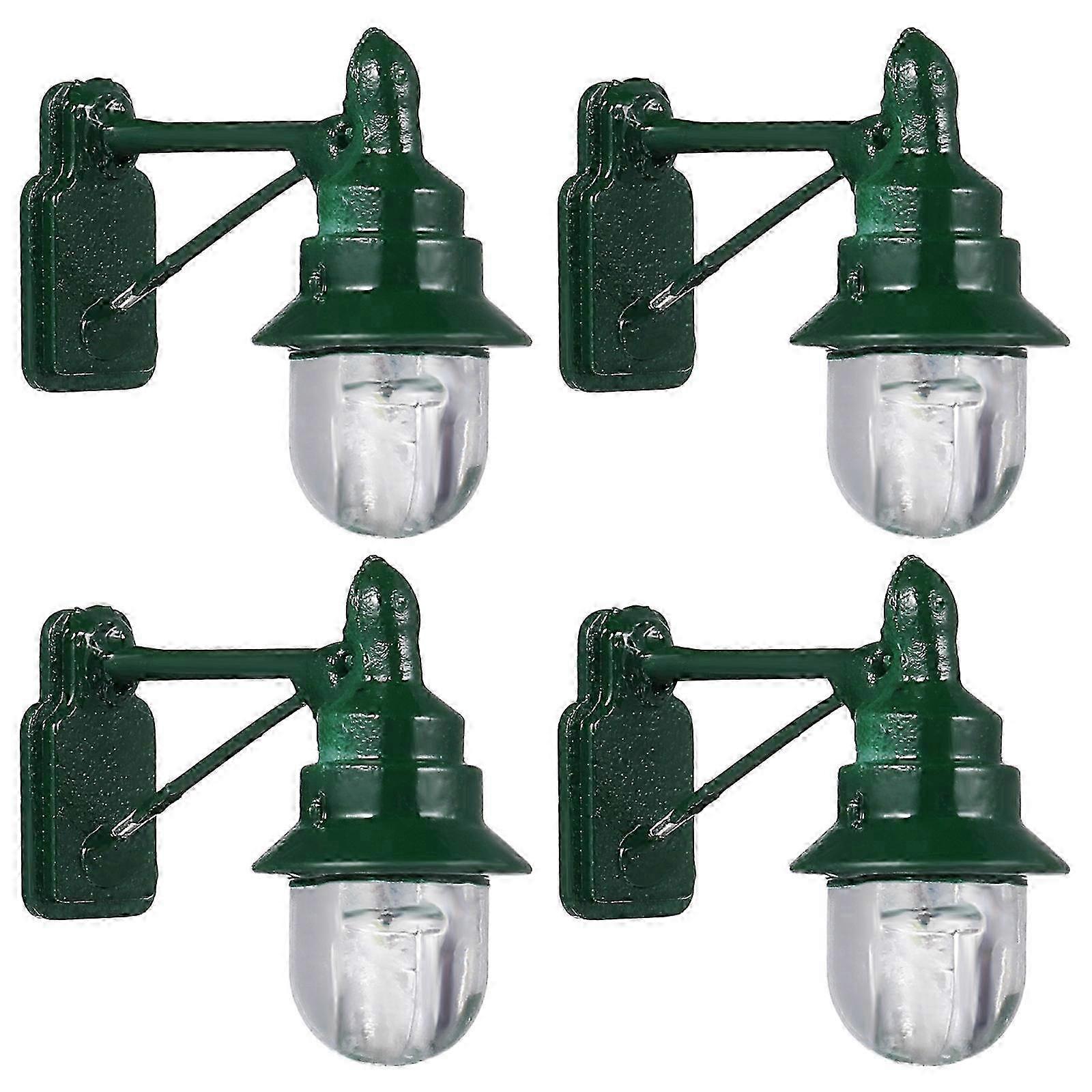 4PCS Simulated Mini Yard Lights Model Light Model Sand Table Lamp Decorations
