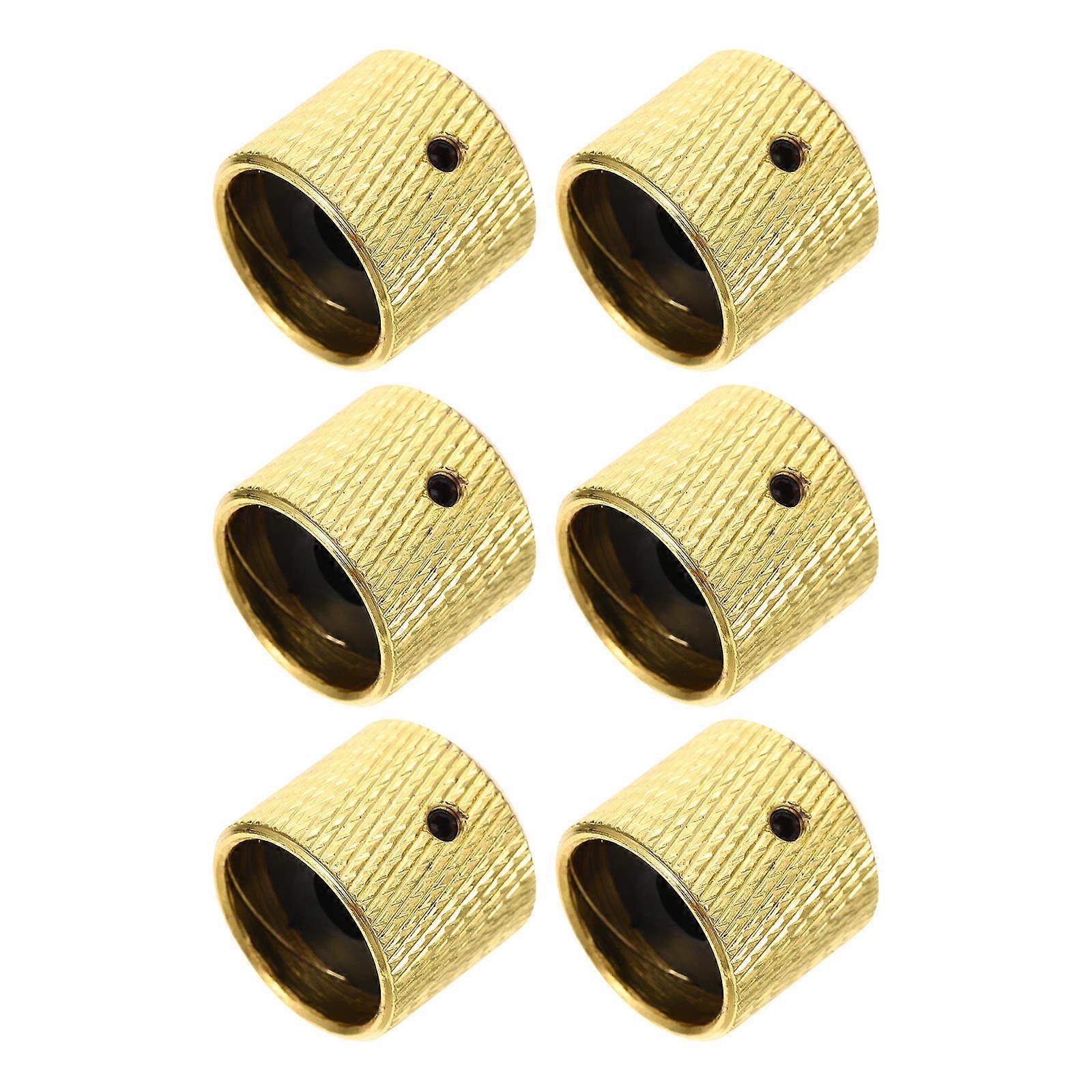6Pcs Professional Electric Guitar Bass Volume Knobs Potentiometer Knobs
