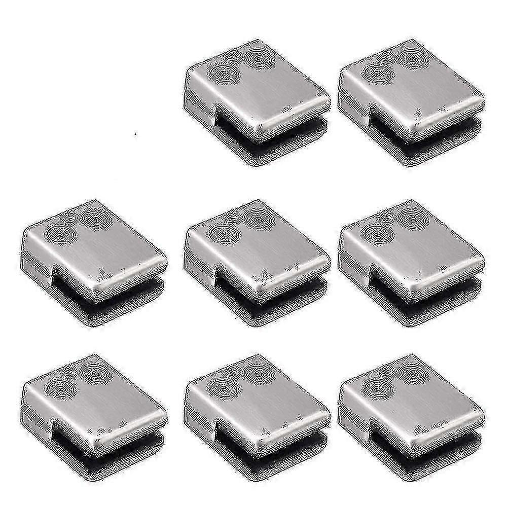 Glass Clamp Bracket for 6-8mm Panels, Square Flat Back Design
