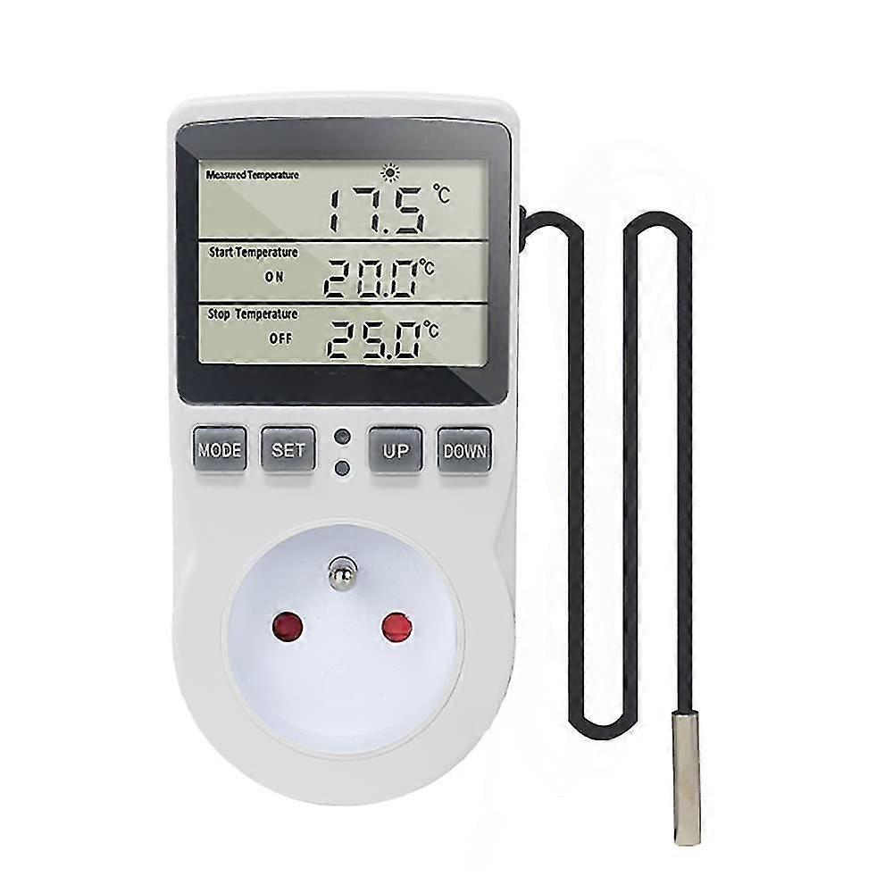 Thermosta Socket, Digital Temperature Controller, 220v Heating Cooling With Probe, Lcd Temperature Controller Socket