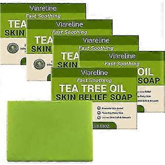 25-26 Tea Tree Soap Antifungal Antibacterial Treatment for Face & Body Acne, Athlete's Foot, Tinea,Folliculitis Ringworm Jock Itch