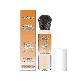 Minerale zonnebrandcrème, SPF 50 kwastzonnebrandcrème voor gezicht en hoofdhuid, langdurig lichtgewicht, ademend, olieregulerend, natuurlijke matte finish