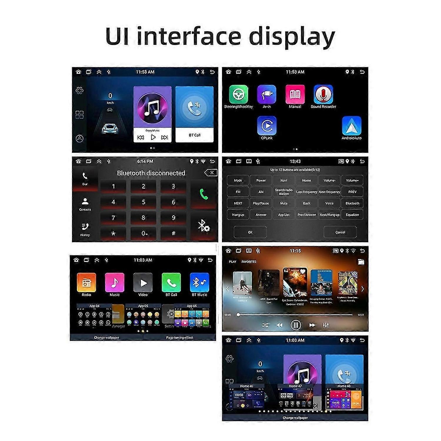 Car 2+64G MP5 Player Bluetooth Portable Screen Navigation Display