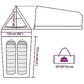 vidaXL Tent 2-persoons waterdicht camouflage