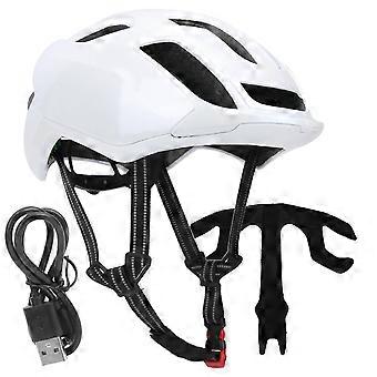 GUB SV10 Bike Helmet Safety Riding Integrated Helmets Cycling Equipment with Tail LightWhite YMQX)