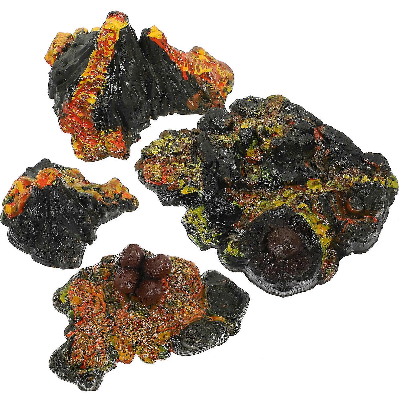 Volcano Toy Kit 4Sets for Decorative Artificial Landscape Use