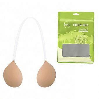 Invisibles Stickys Strapless Push Up Bra Reusable Adhesive Silicone Cups with Clear Lift Straps Front Clasp