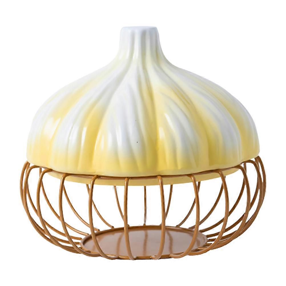 Yellow Garlic Container Multi-Function Garlic Keeper for Home 2Pcs