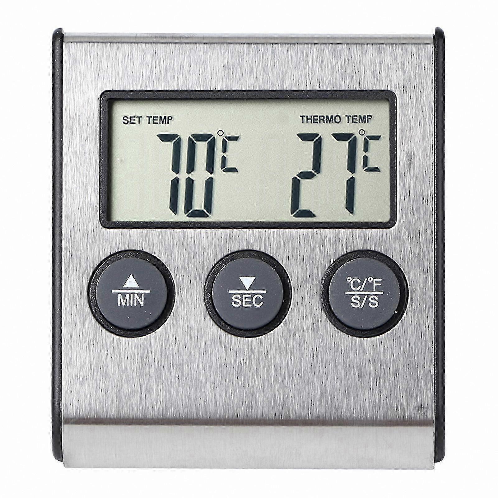 Precision Digital Thermometer with Timer for Cooking and Grilling