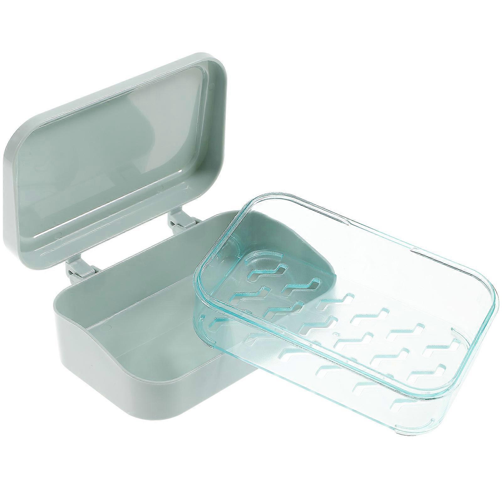 Soap Container Flip Lid Practical Soap Box for Bathroom