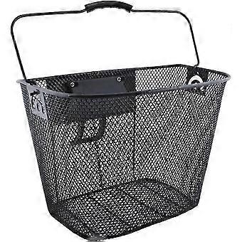 Bicycle Front Basket Metal Handlebar Mount 20 to 28 Inch Fit for Shopping Commute Picnic Rides Durable Steel Frame with Carry Handle