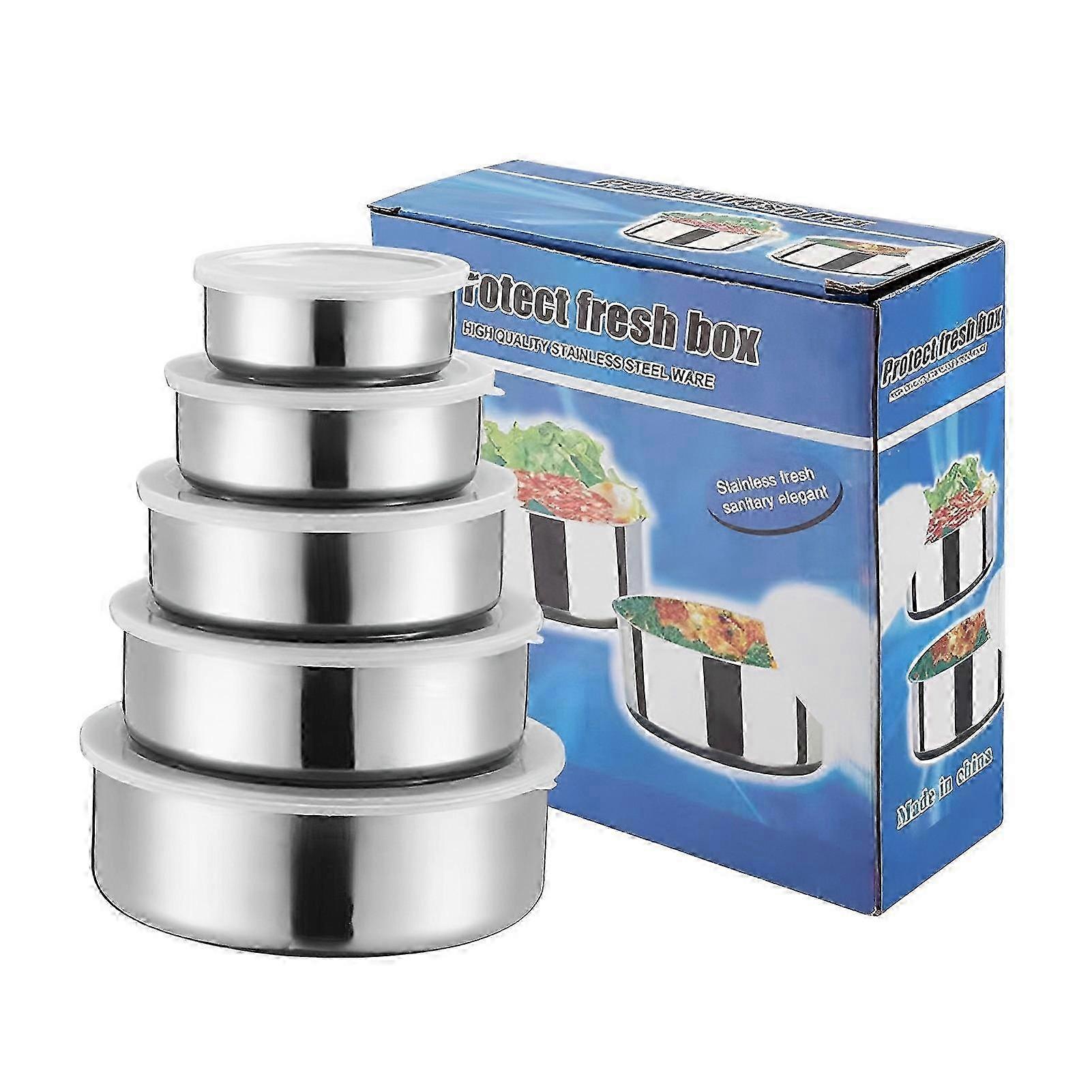 5pc Reusable Stainless Steel Containers