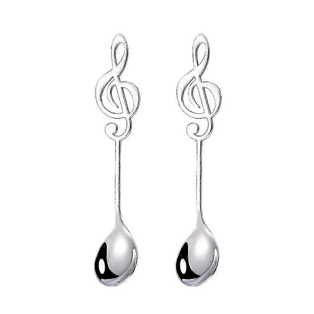 Two-Piece Stainless Music Note Spoons