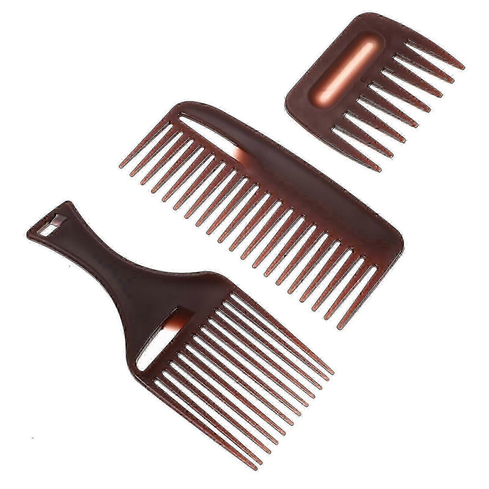 Plastic Wide-Tooth Detangler Set