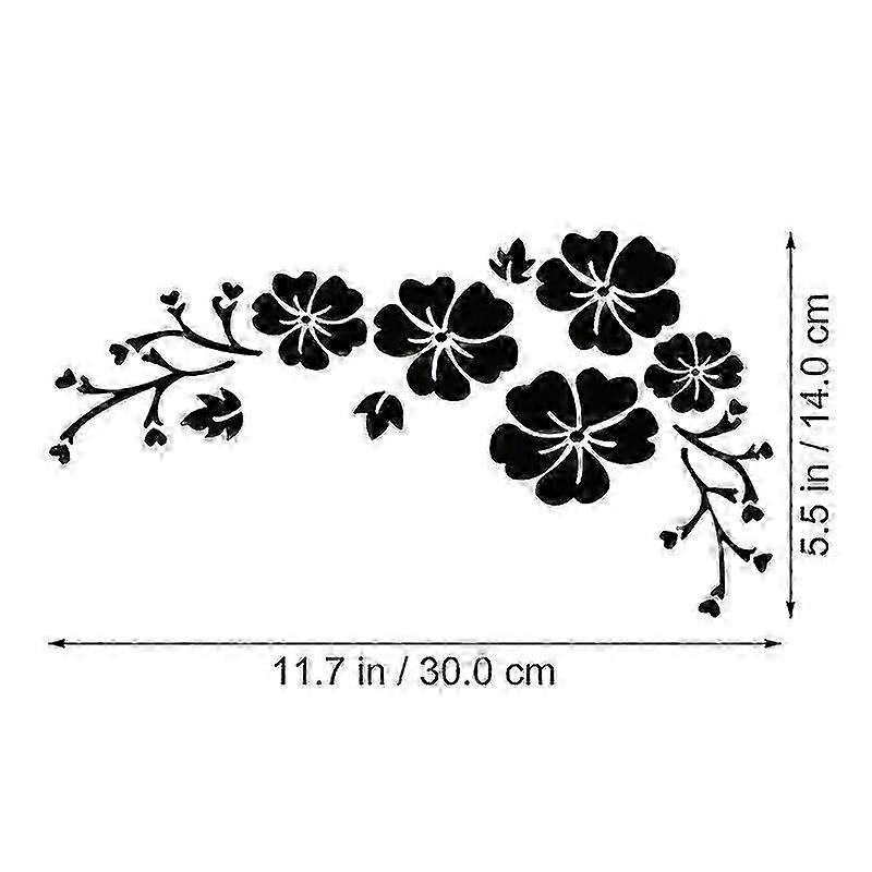 Chic Floral Car Sticker PET Thin