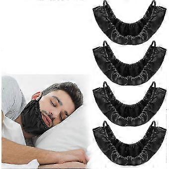 Set van 4 baardbandana's, baardmutsen, baardbandana's geschikt voor mannen, verstelbare baardbeschermer voor mannen, baardschort/slabbetje voor 's nachts.