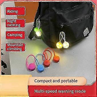 Portable 3-Led Silicone Tail Light compatible with Cycling & Hiking Backpack Mountable
