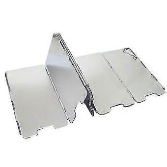 Bærbare 9 plater Komfyr Vindskjold Folding Utendørs Piknik Bbq Gass Komfyrsilver2pcs