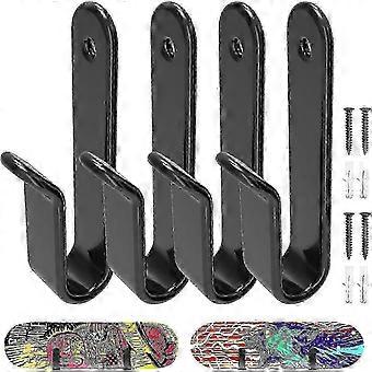 Wall Mount Bracket, Rubber Coated Rustproof Steel Clip for Snowboard, Ski Board, Skateboard and Surfboard, Indoor Outdoor Use,x,L