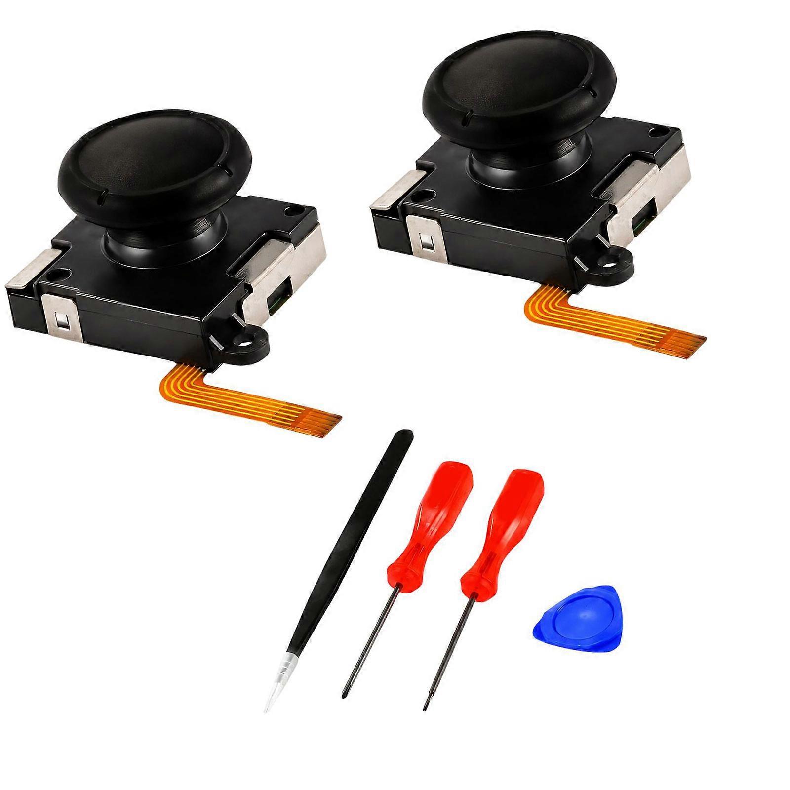 Game Controller Service Kit with Repair Parts and Manual Tools for Disassembly and Replacement Component Installation Multicolor