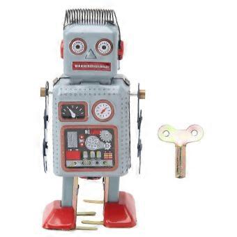 Wind Up Tinplate Robot Toy Vintage Walking