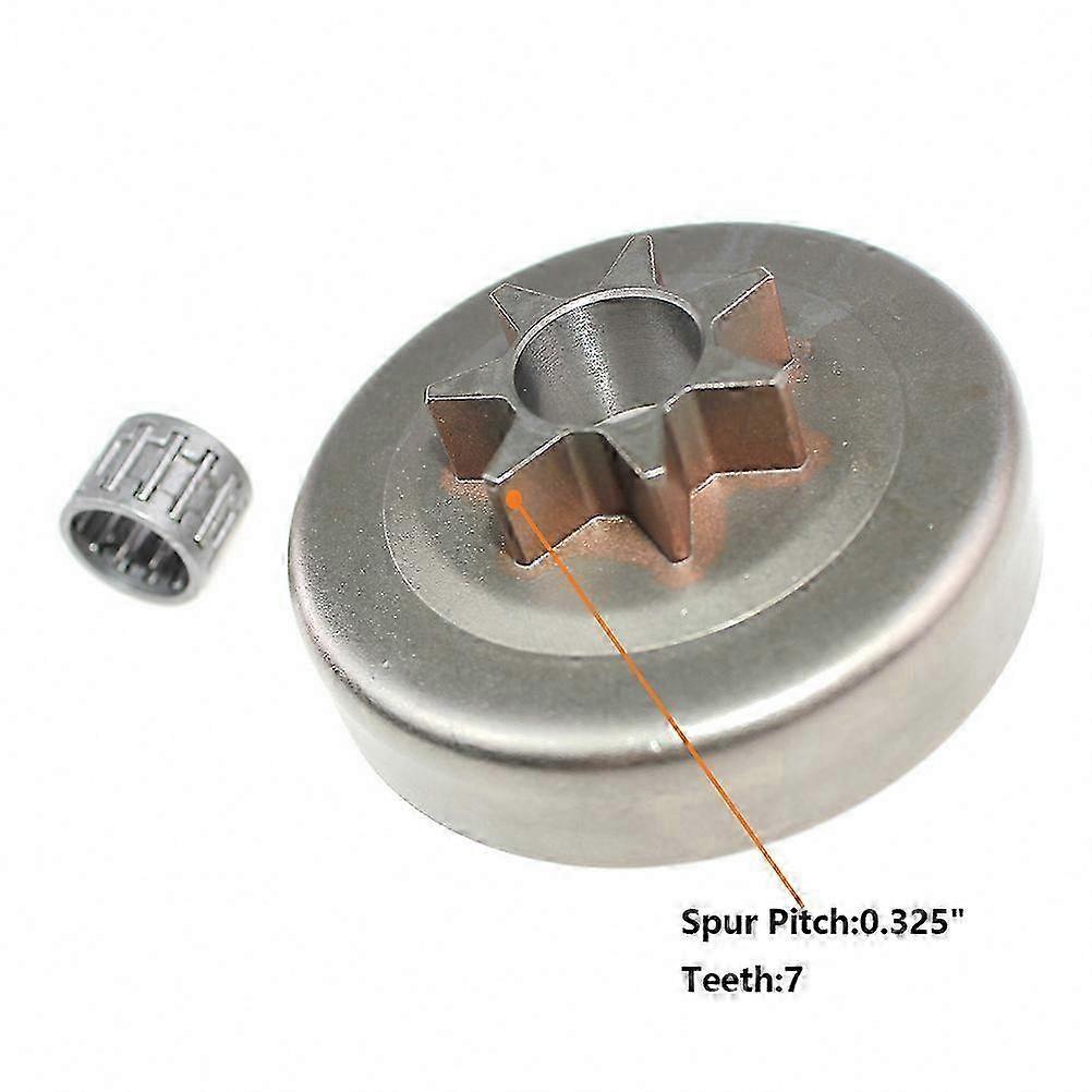 .325 7T Clutch Drum Chain Sprocket compatible with Select Chainsaws, Compatible with Multiple Models