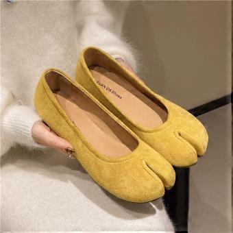 Japanse tabi ninja schoenen voor dames, comfortabele leren platte schoenen met een gespleten teen, loafers voor dames, Mary Jane schoenen, jeans mocassins, ballerina's voor dames.