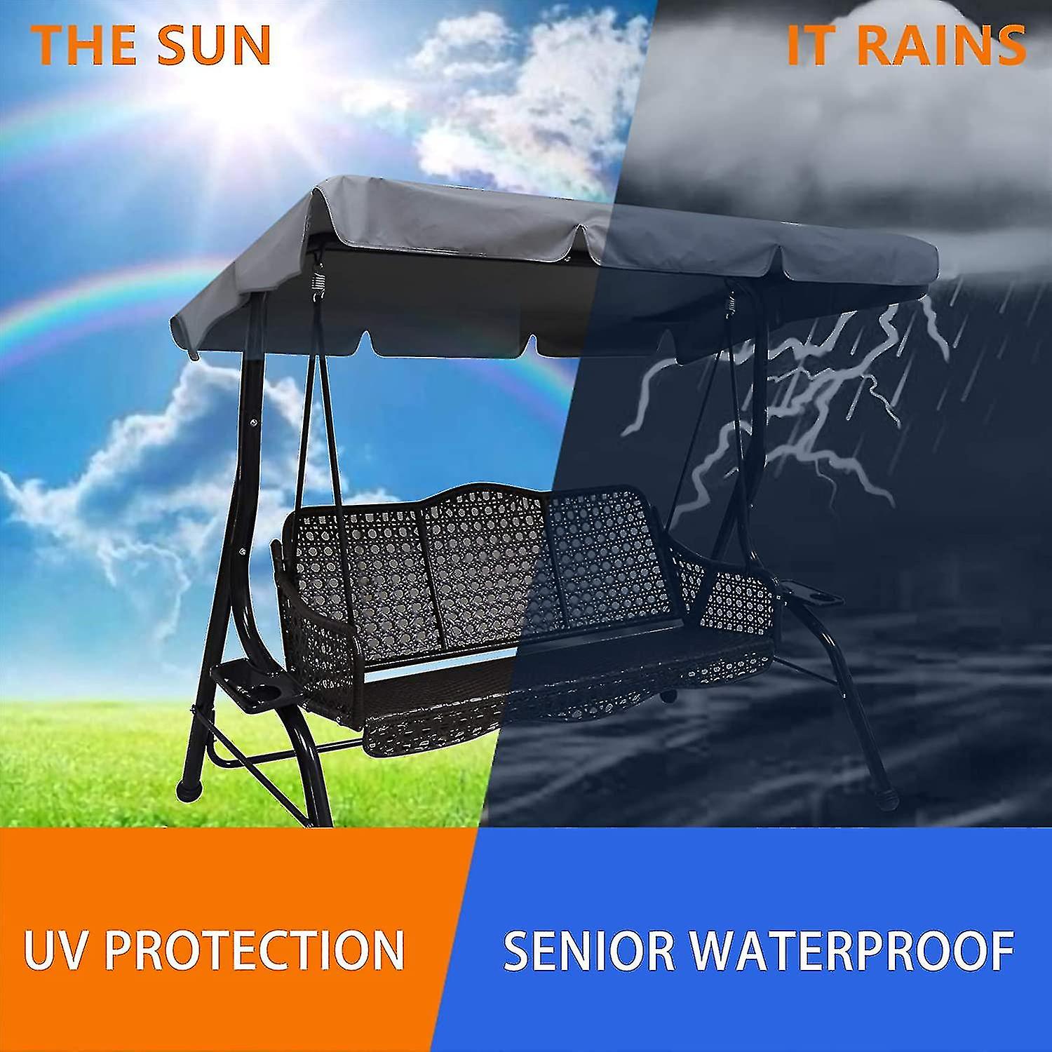Couverture De Protection Pour Balançoire Jardin Suspendue Small 130x115 Cm - Imperméable & Facile à Installer