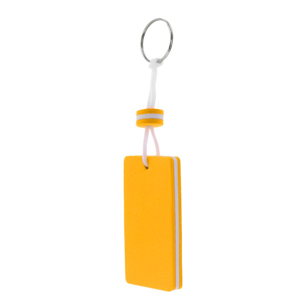 Yachting Boating Kayaking Floating Key Chain Key Ring-Rectangle Shape Orange