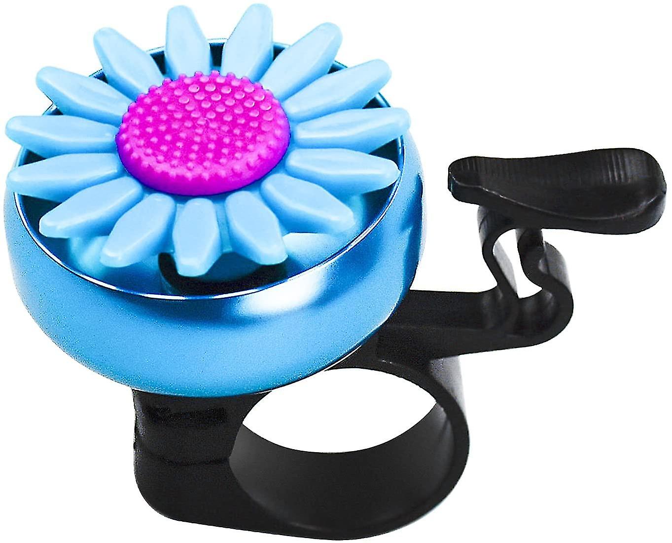 子供のための自転車ベル、大人のためのひまわりの形をした自転車の自転車ベルキッズボーイガール - ブルー、絞り:2.2 cm / 0.86インチ
