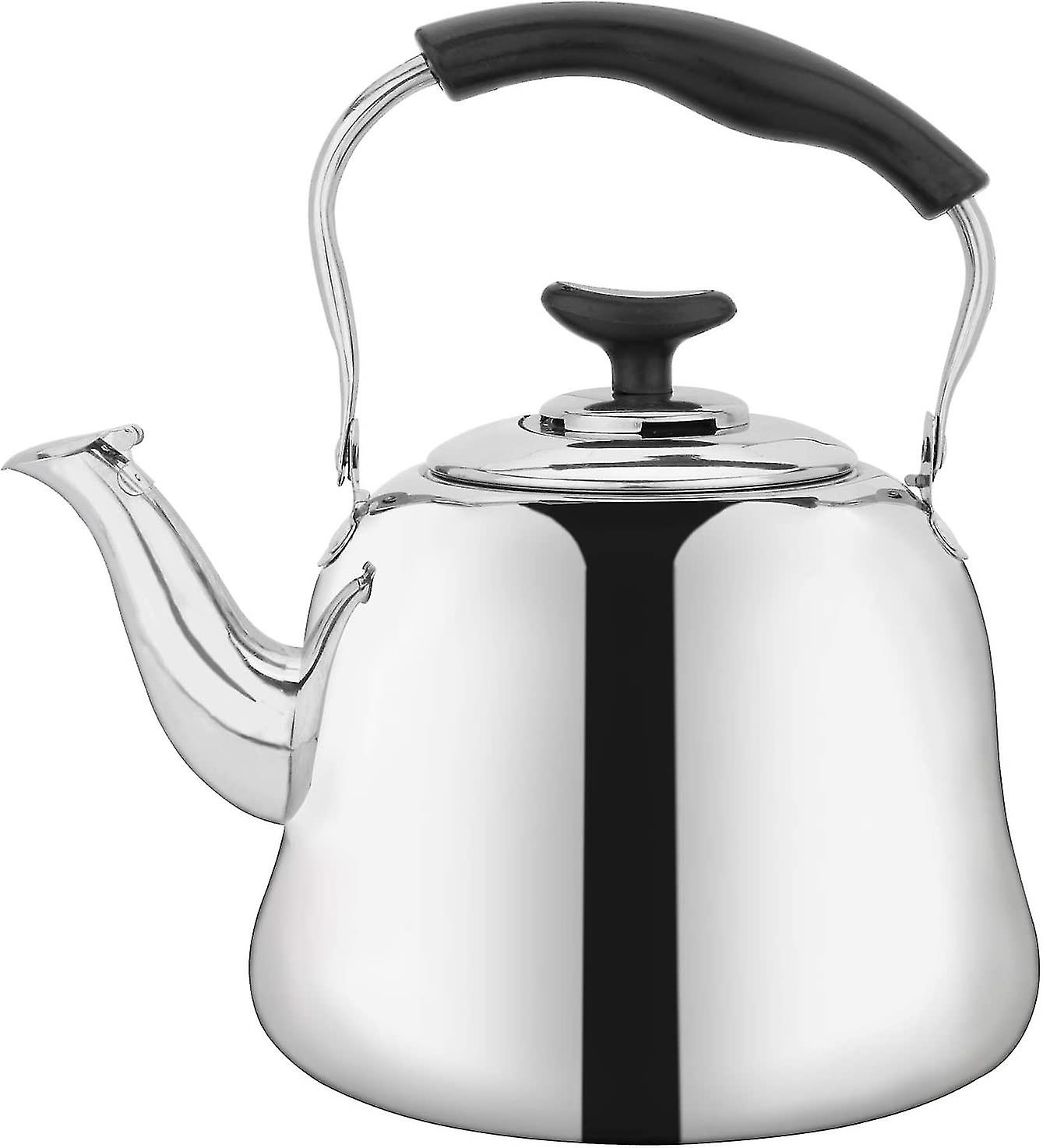 Süzgeçli 2 Litre Paslanmaz Çelik Çaydanlık, Serin Tutuşlu Set Üstü Çay Su Isıtıcısı Islık Çalan Çaydanlık