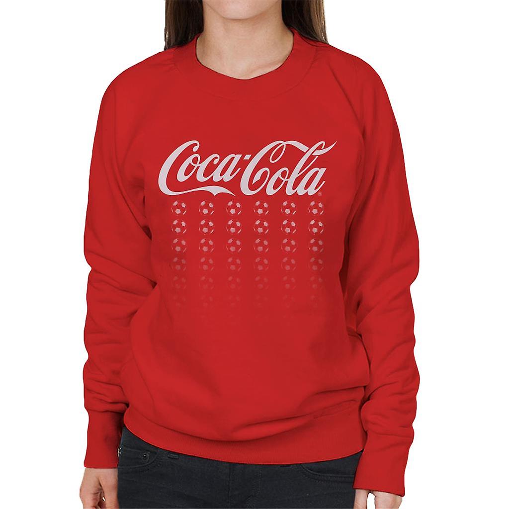Coca Cola Voetbal Wit Multi Ballen Dames Sweatshirt