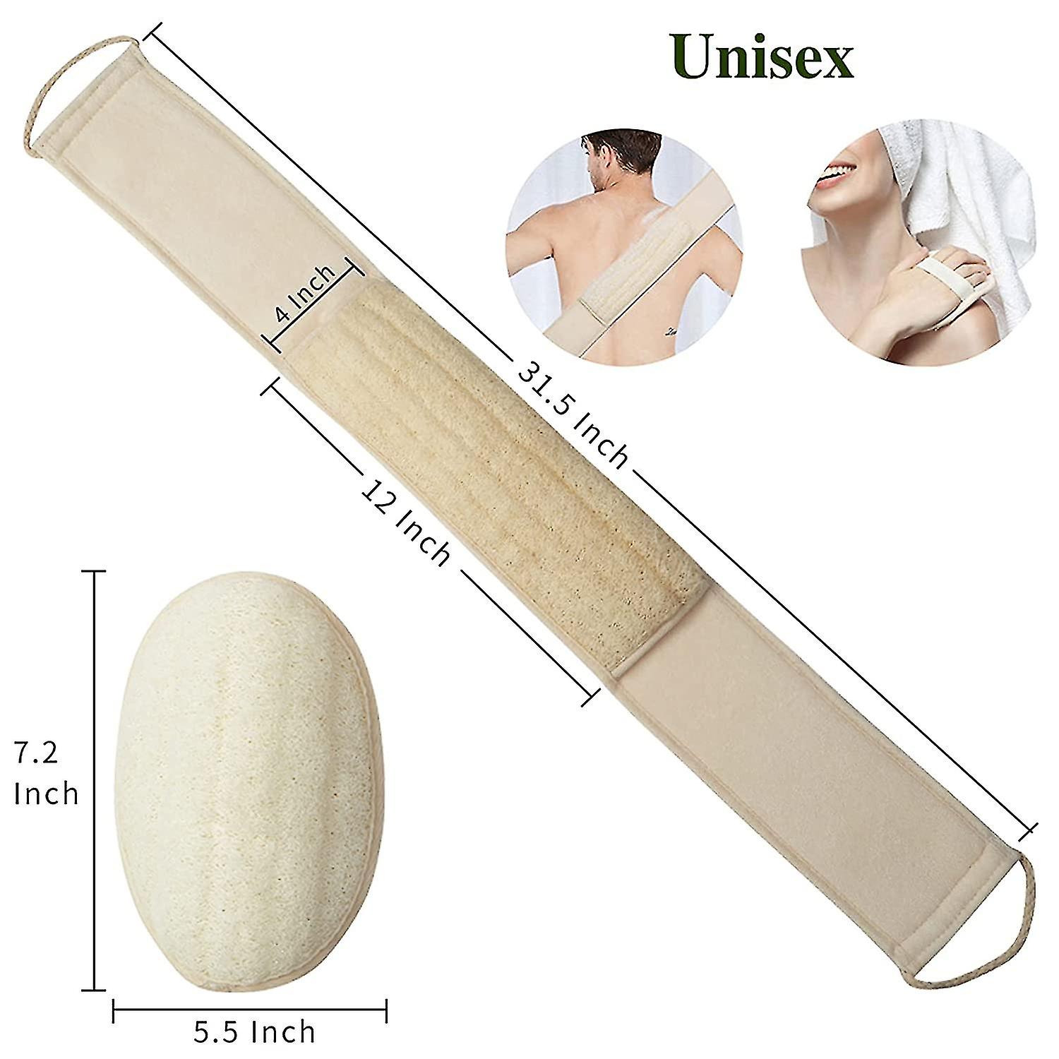 Exfoliating Back Scrubber For Shower Set(large), Loofah Sponge Pads...