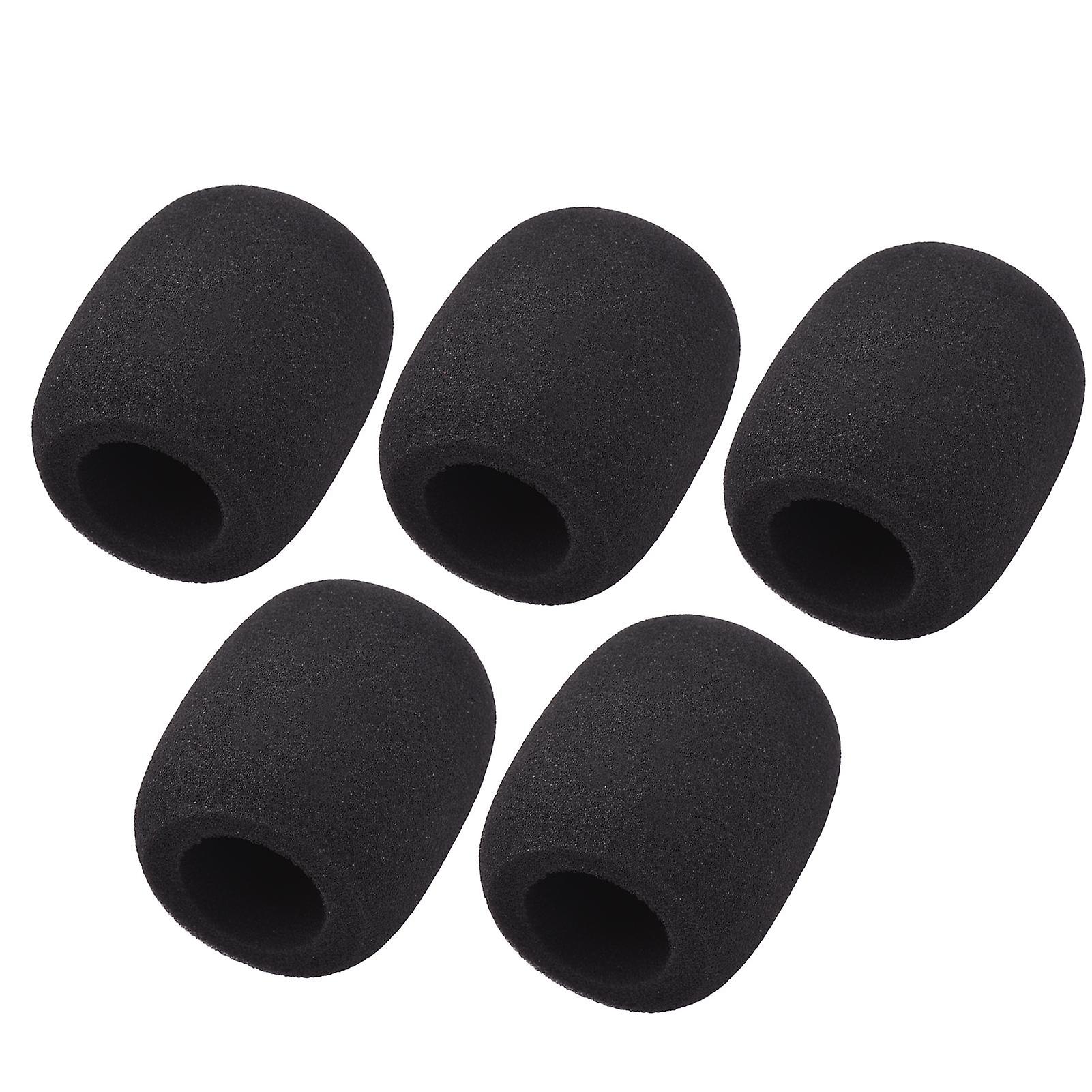 5Pcs Microphone Foam Windshield Windscreen Noise Reduction Sponge Mic Cover for Handheld Condenser