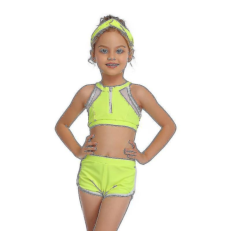 Grüner Sport Mädchen Bikini Badeanzug