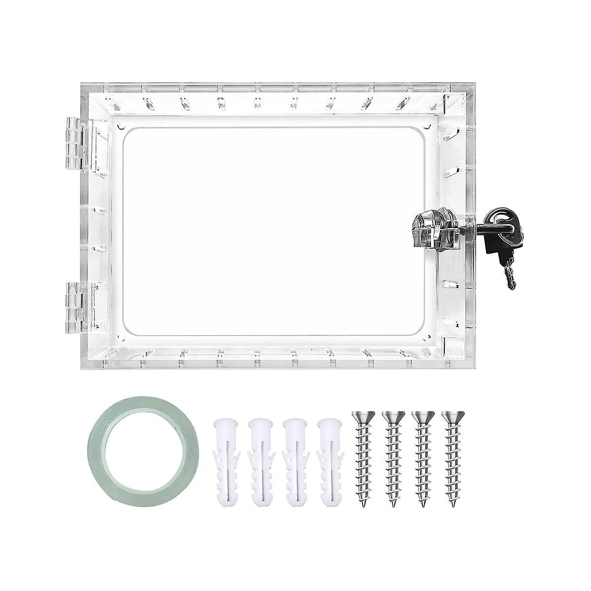 Thermostat Lock Box with Key,Clear Thermostat Guard for Thermostat on Wall,Fits Thermostats 6.5in H